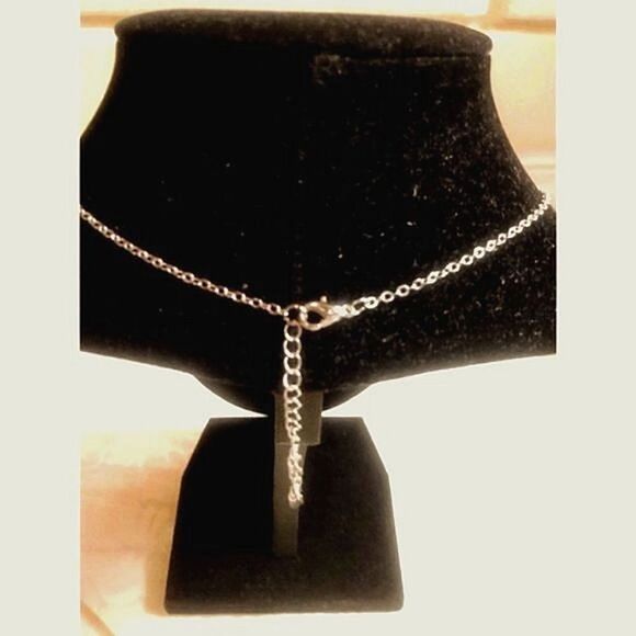 ROSE ZIRCON STAINLESS STEEL HEART NECKLACE - Picture 6 of 6